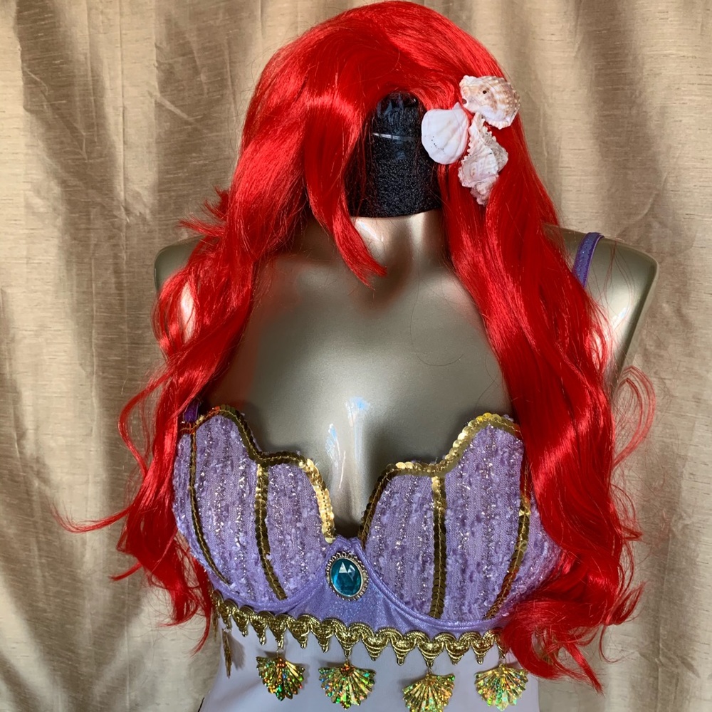 HALLOWEEN COSPLAY COSTUME DISNEY DISNEYLAND PRINCESS ARIEL LITTLE MERMAID NEW